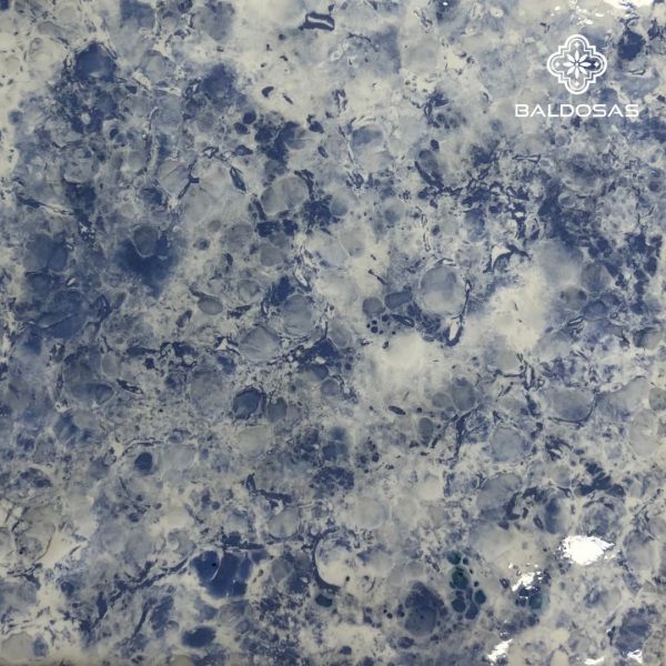 Italiaanse tegel Marmerlook Blauw/Wit L52 sample