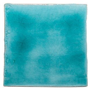 Portuguese tile Crackle Glaze Turquoise OB71 sample