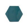 hexagon turquoise ruit tegel keuken